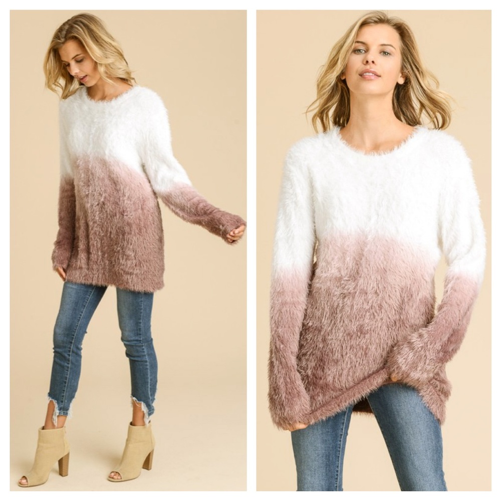 🦋MAKE AN OFFER!🦋 Muted Burgundy Brown Sweater - Picture 3 of 4